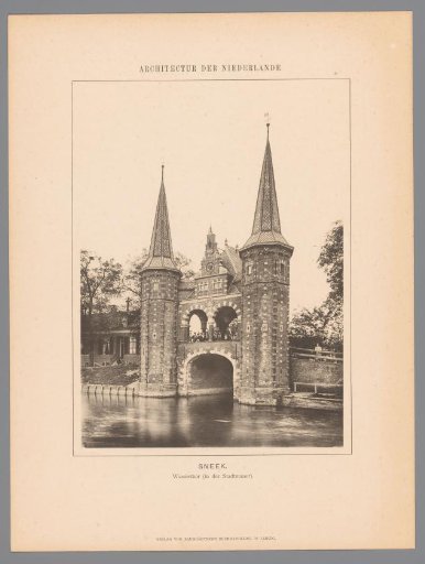 View of the Water Gate in Sneek