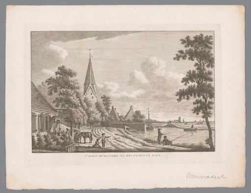 View of Burgwerd with Bolsward in the Background