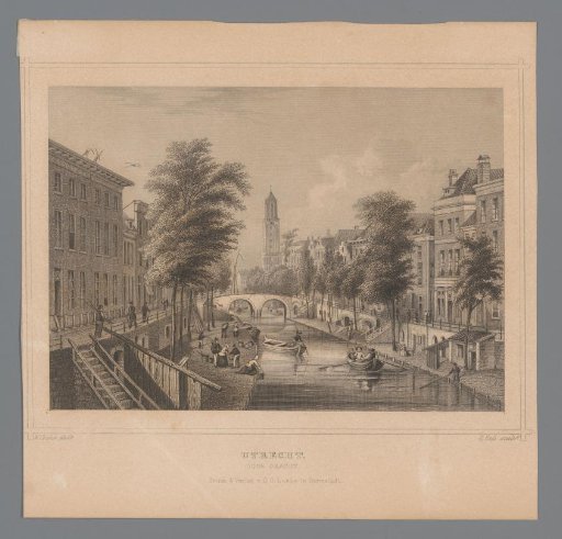 View of the Oudegracht in Utrecht