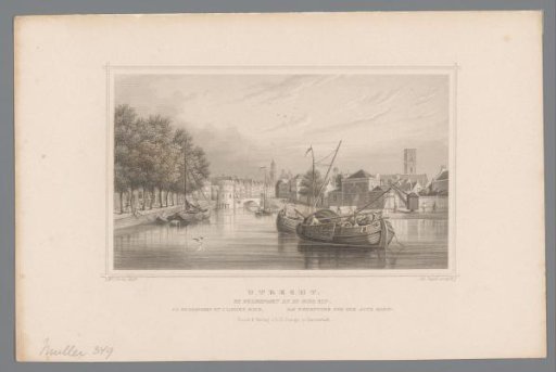 View of the Weerdpoort and the Oude Rijn at Utrecht