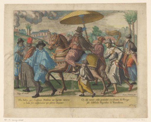 Portuguese Man on a Horse with His Retinue