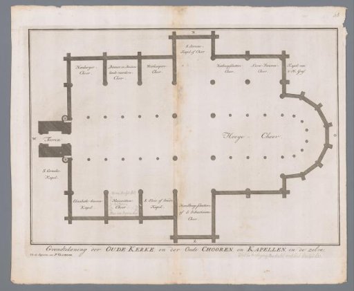 Plan of the Old Church in Amsterdam