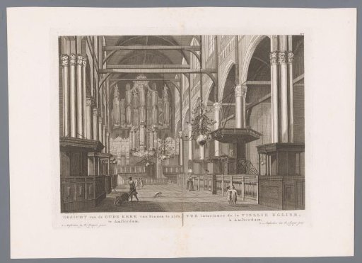 View in the Old Church in Amsterdam