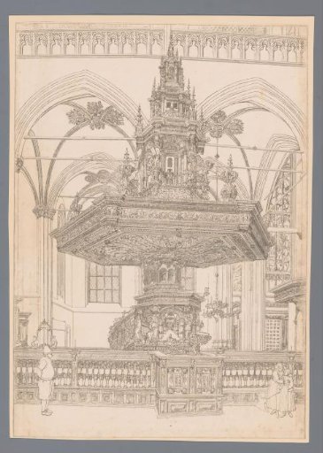 Pulpit in the Nieuwe Kerk in Amsterdam