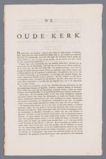Description of the Old Church in Amsterdam