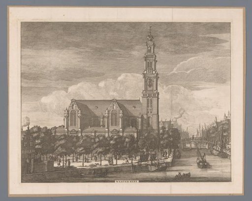View of the Westerkerk in Amsterdam