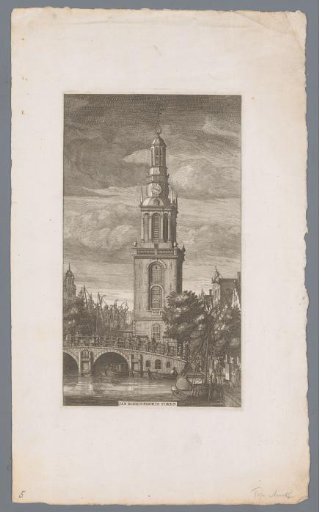 View of the Jan Roodenpoort Tower in Amsterdam