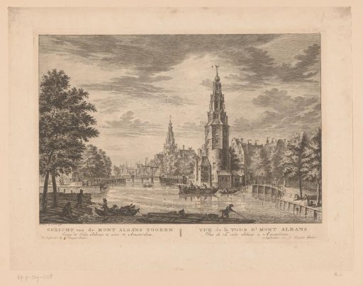 View of the Montelbaanstoren in Amsterdam