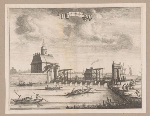 View of the Eerste Muiderpoort in Amsterdam
