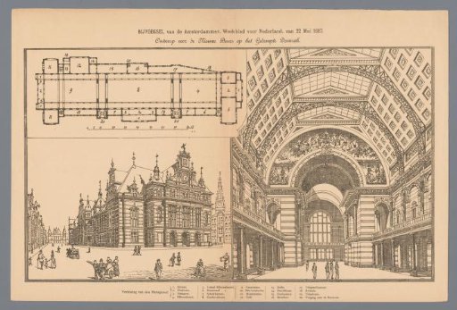 Design for a Stock Exchange Building on the Damrak in Amsterdam