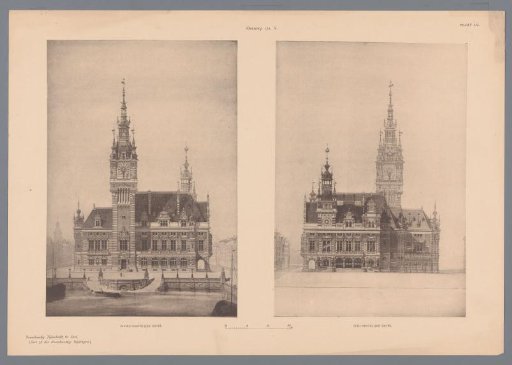 Design for a new exchange building in Amsterdam: the northeast and southwest facades of design 172