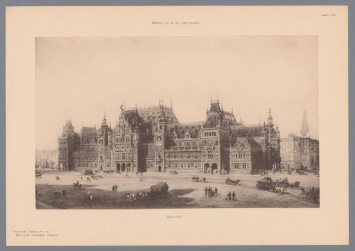Design for a New Exchange Building in Amsterdam: Perspective View of Design 150