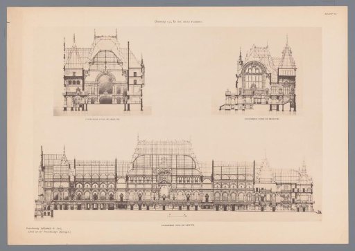 Design for a New Exchange Building in Amsterdam: Sections of Design 150