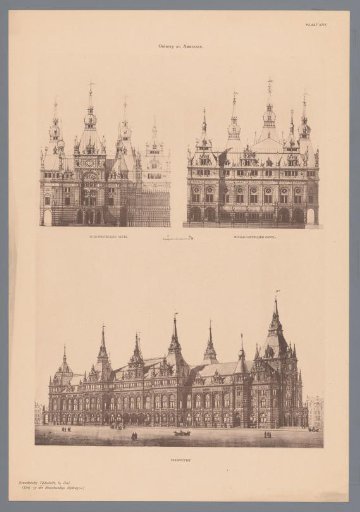 Design for a New Exchange Building in Amsterdam: Three Views of the Facade of Design 91