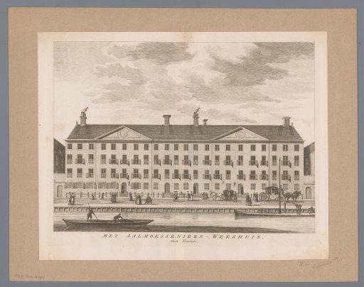 View of the Aalmoezeniersweeshuis in Amsterdam