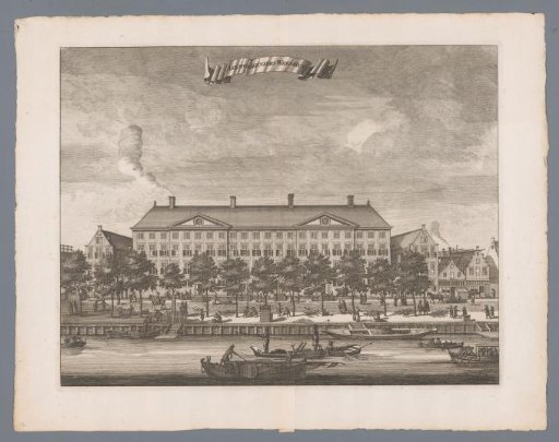 View of the Aalmoezeniersweeshuis in Amsterdam