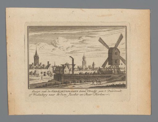 View from outside the walls of the Gerechtsplaats on the Paardenveld