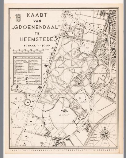 Map of the Groenendaal Estate at Heemstede