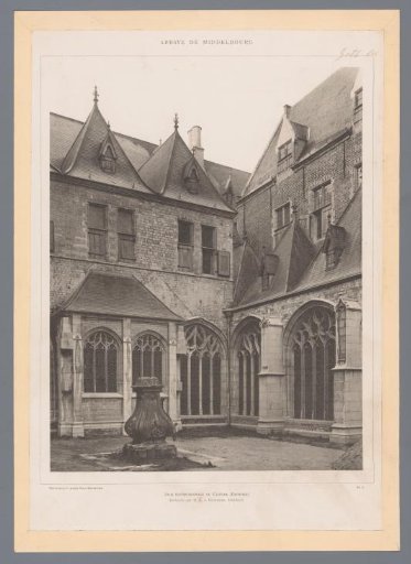 View of the Northern Cloister of the Abbey of Middelburg