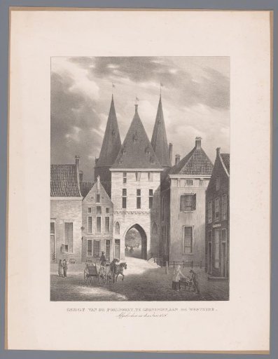 View of the Poelepoort in Groningen on the West Side