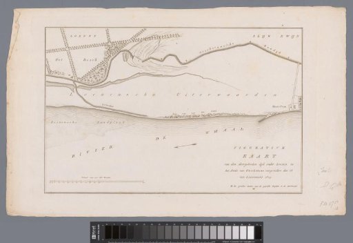 Map of the dike breach under Loenen, 1809