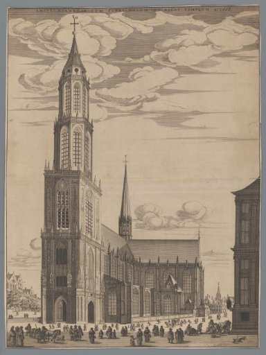 View of the New Church in Amsterdam with an Unfinished Tower