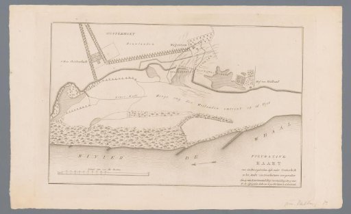Map of the dike breach near Oosterhout, 1809