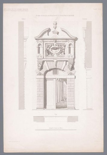 View and Profiles of a Gate of the Burgerweeshuis on the Kalverstraat in Amsterdam