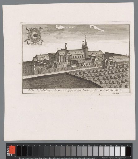View of St. Laurentius Abbey in Liège