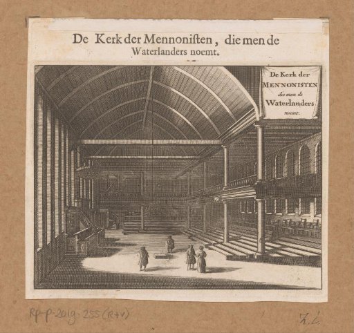 Interior of the Mennonite Church 'Bij de Toren' in Amsterdam