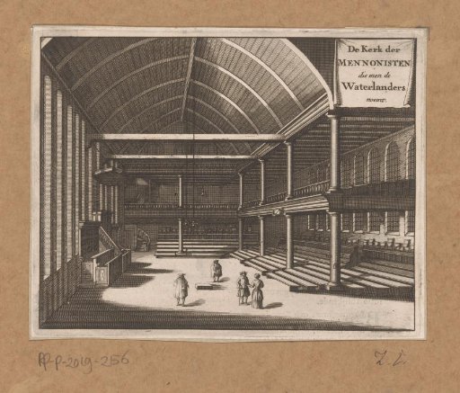 Interior of the Mennonite Church 'Bij de Toren' in Amsterdam