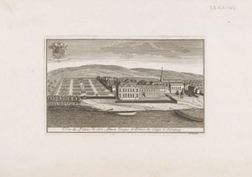 View of the palace of the Prince-Bishops of Liège, known as the Castle of Seraing