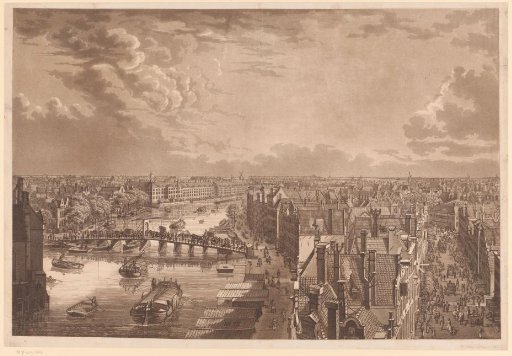 View of the Amstel in Amsterdam from the Munttoren