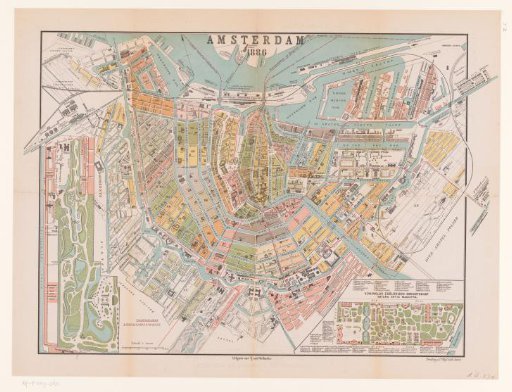 Map of Amsterdam, 1886