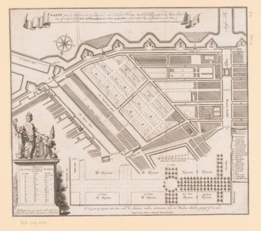 Map with design for the Nieuwe Plantage in Amsterdam