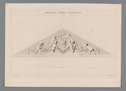 Pediment of the Facade of the Theatre on the Leidseplein in Amsterdam, 1774