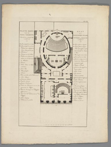 Plan of the third floor of the Felix Meritis building in Amsterdam