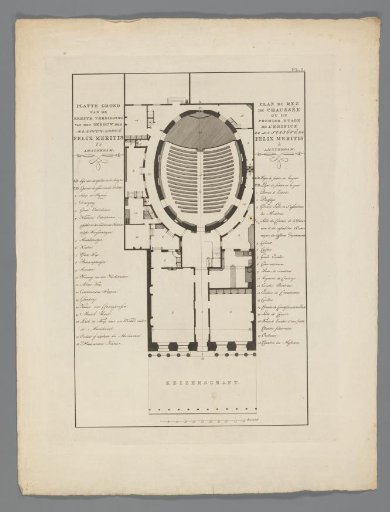 Plan of the first floor of the Felix Meritis building in Amsterdam