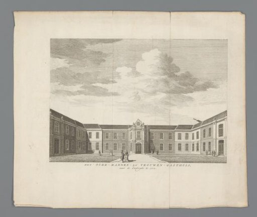View of the Oudemannenhuis in Amsterdam, looking south