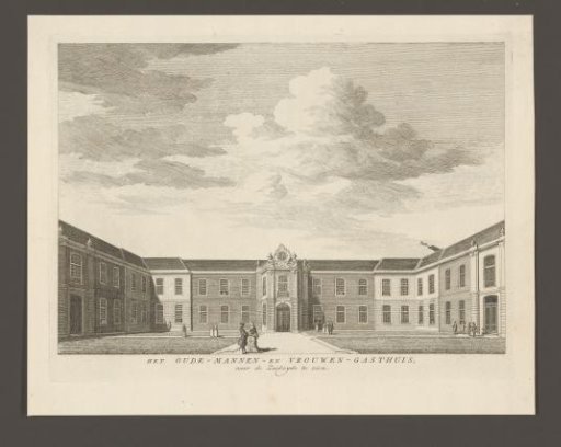 View of the Oudemannenhuis in Amsterdam, looking south