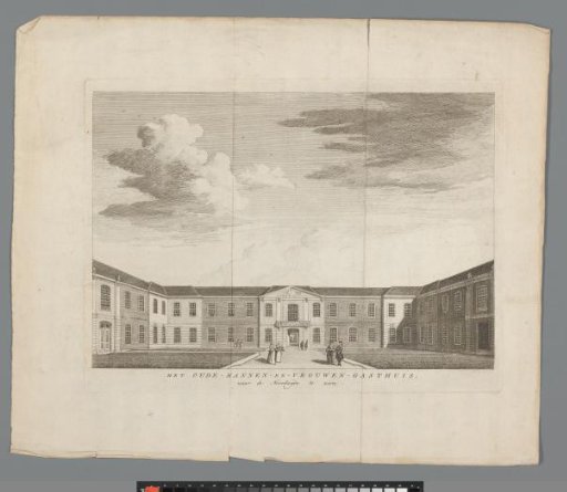 View of the Oudemannenhuis in Amsterdam, looking north