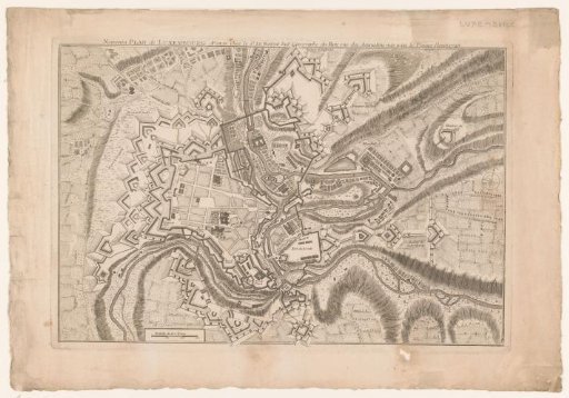 Plan of the city of Luxembourg