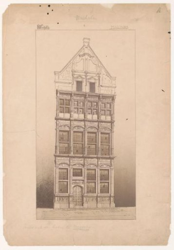 Facade of the Guildhouse In den Grooten Zalm in Mechelen