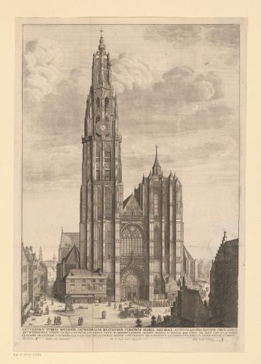 View of the Cathedral of Our Lady in Antwerp