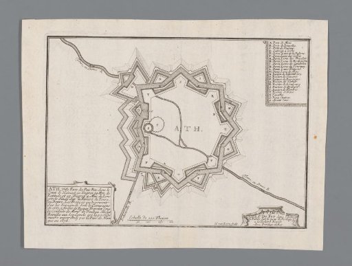 Plan of the fortifications around the city of Ath