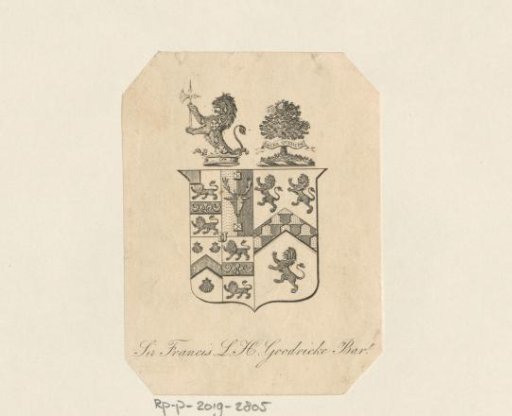 Ex libris of Sir Francis L.H. Goodricke Bart.