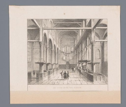 View of the interior of the Oude Kerk in Amsterdam