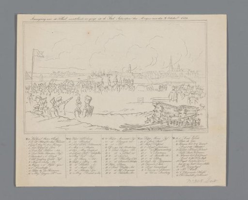Instruction for a plate with a view of Antwerp, 1830