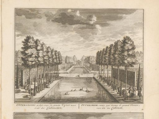 View of the garden of the estate Otterspoor on the Vecht near Maarssen