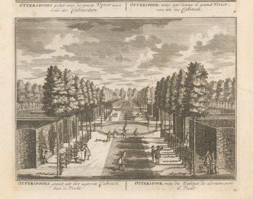 View of the garden of the country estate Otterspoor on the Vecht near Maarssen